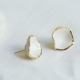 Poppy Flower Earrings in White