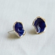 Poppy Flower Earrings in Blue