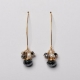Curved Cluster Onyx Briolette Earrings